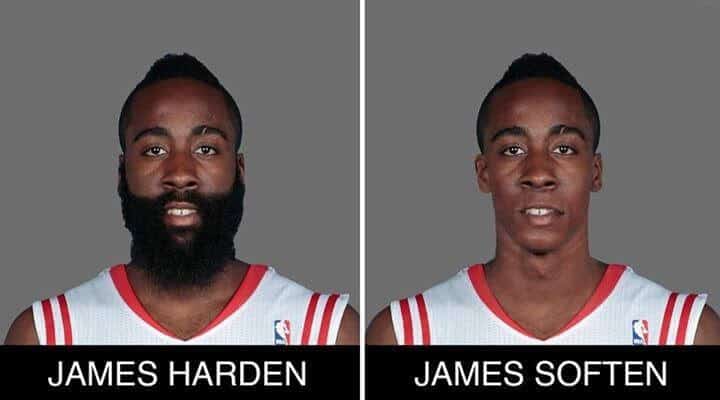 harden with and without beard
