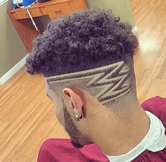 taper fade with zigzag