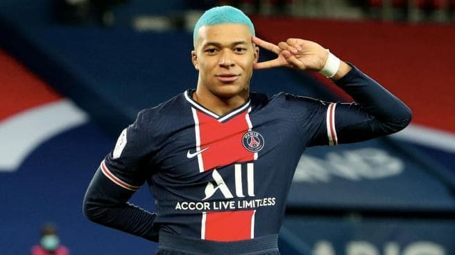 mbappe blue hair