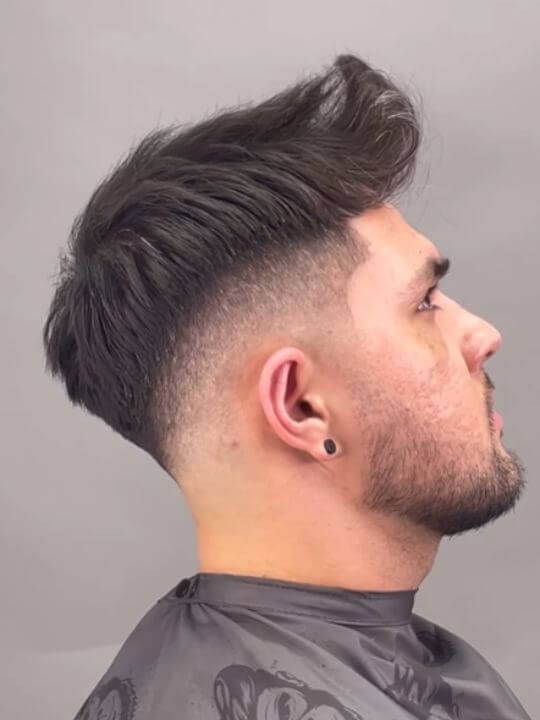 man with drop fade