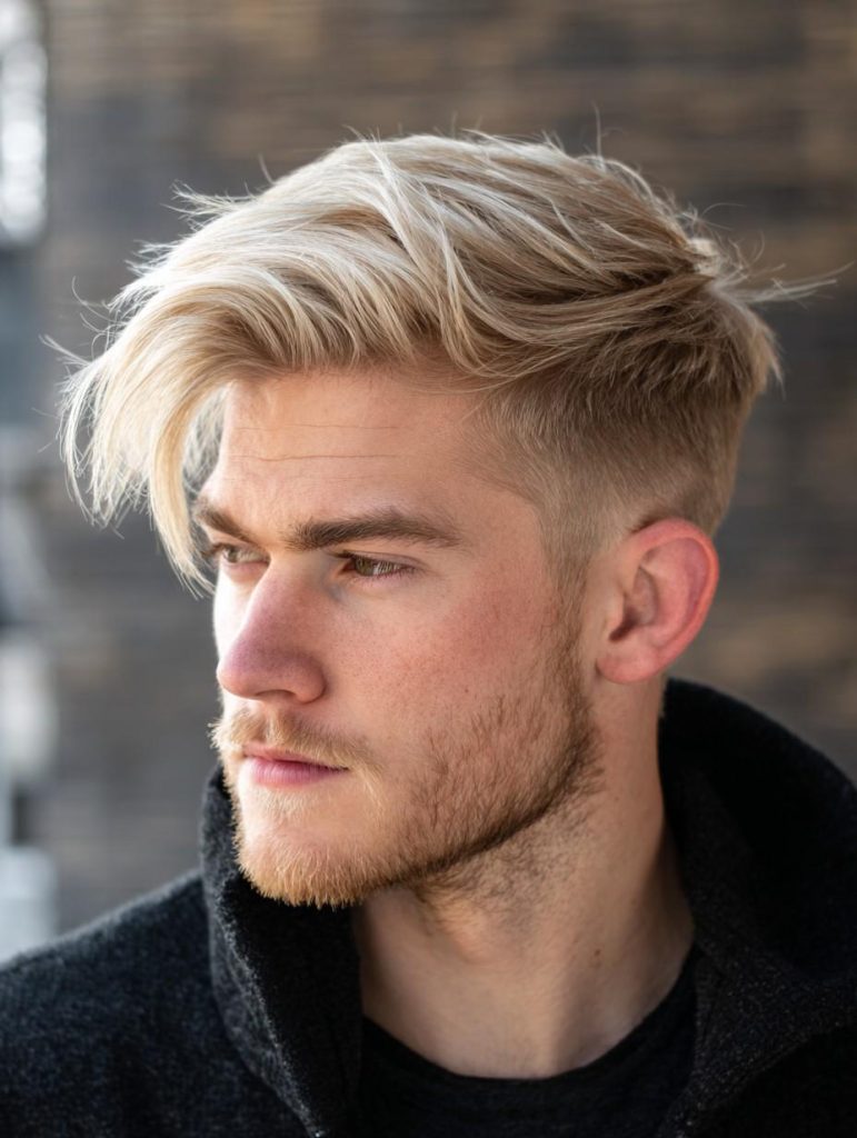man with Blonde Taper Fade